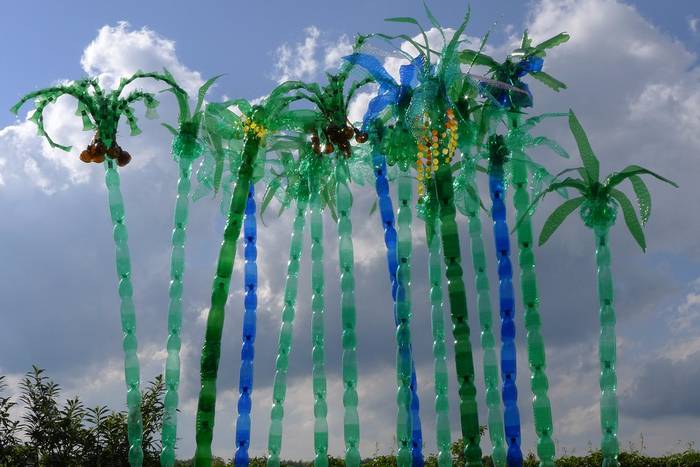 Мастер-класс по созданию пальмы из пластиковых бутылок – фото и видео