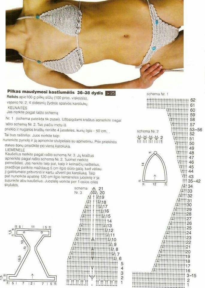 Нижнее белье крючком схемы и описание