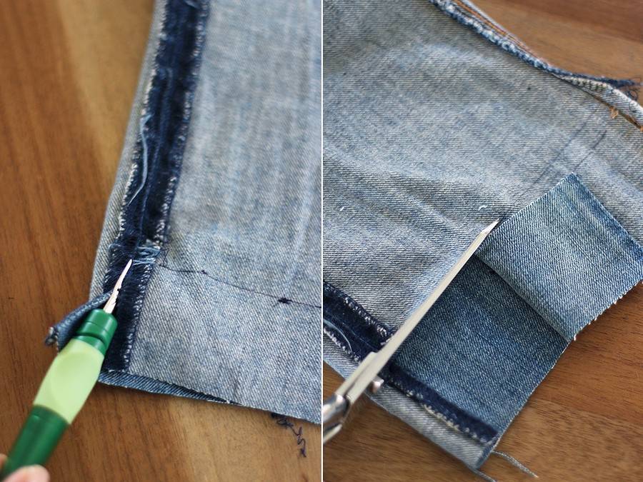 Как модно обрезать джинсы в 2020 году. способы подшива джинсов своими руками без швейной машины