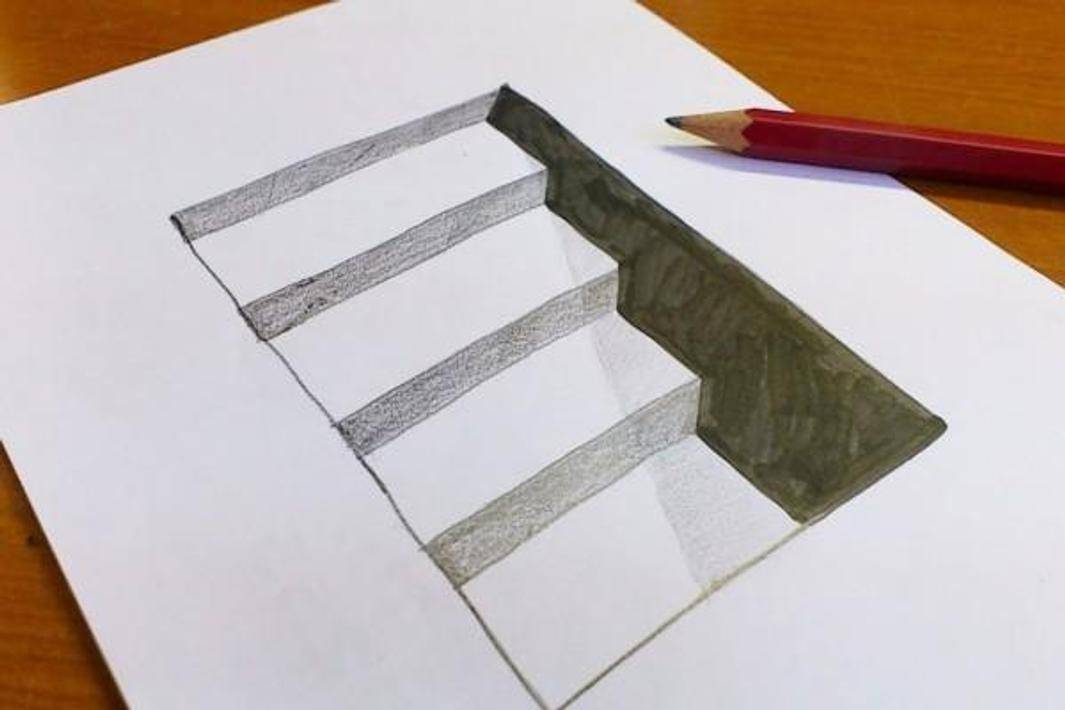 Как нарисовать 3D рисунки карандашом поэтапно для начинающих