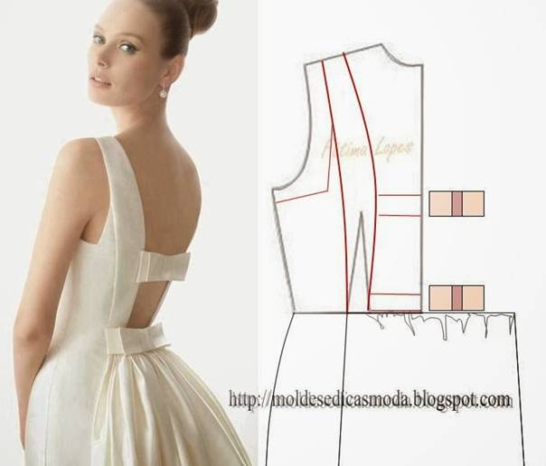 Платье с открытой спиной: выкройка, схема и мастер-класс по шитью с пошаговыми фото и видео