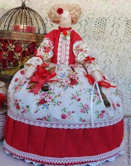 Кукла мастер-класс шитьё создание каркасной куклы-грелки на чайник капрон кружево ленты поролон пряжа ткань