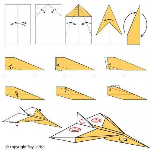 Самолеты-оригами из бумаги: увлечение для искушенных рукодельниц