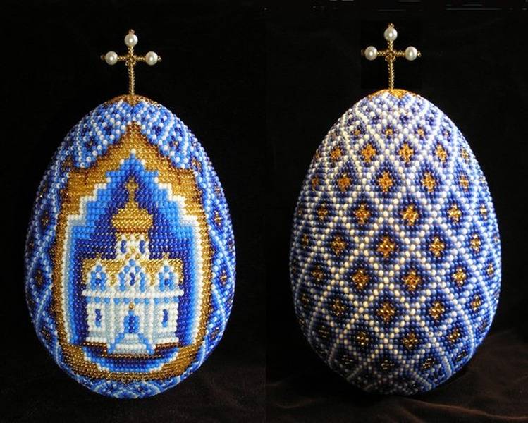 Пасхальные яйца из бисера