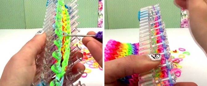Плетение из резинок: инструкция по созданию браслетов, вязание на станке, вилках и крючке