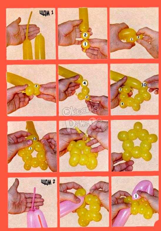 Делаем из шариков цветок. как сделать цветы из шариков: мастер-класс различных схем. как сделать цветок из шарика колбаски поэтапно: схема для начинающих
