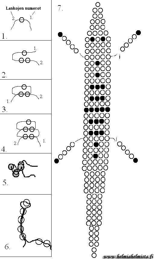 Бисероплетение схема крокодила