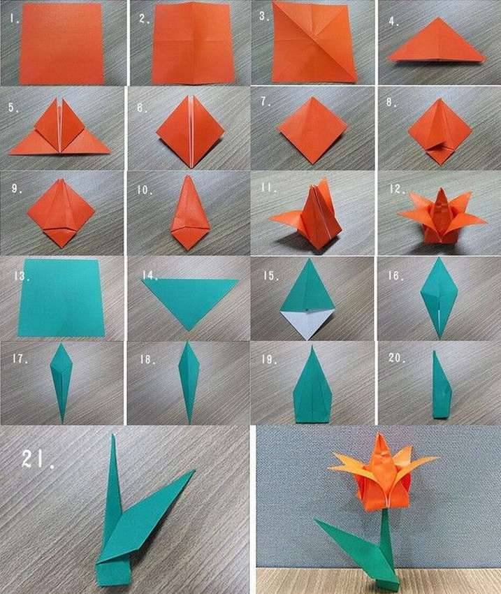 Как сделать оригами  цветок для начинающих?