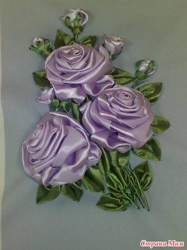 Розы из атласных лент (фото). как сделать розу своими руками? :: syl.ru