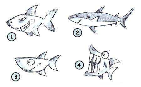 Как легко нарисовать акулу
