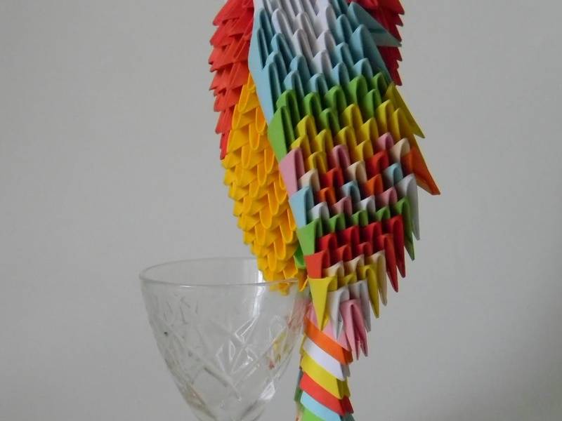 Как сделать попугая из бумаги поэтапно. оригами попугай. мастер-класс. необходимые материалы и инструменты