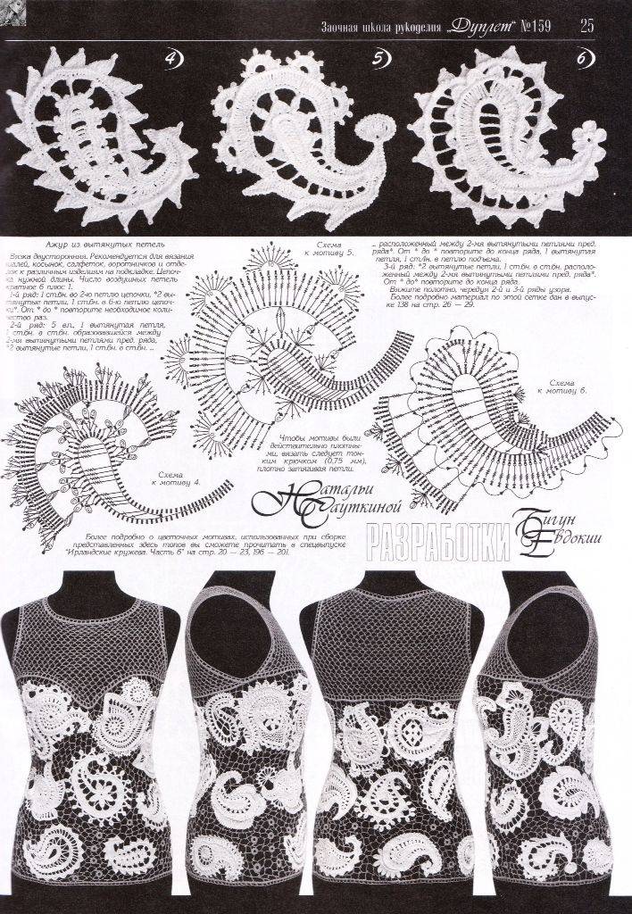 Ирландское кружево модели и схемы япония завитушки