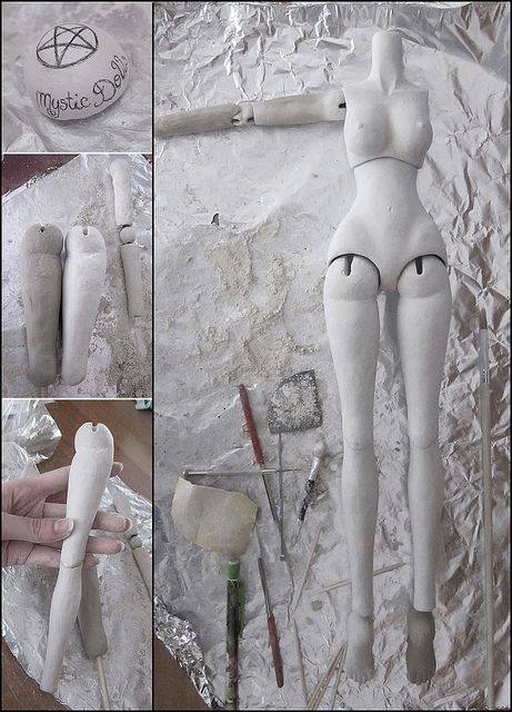 Шарнирная кукла своими руками из холодного фарфора, полимерной глины, запекаемого пластика, папье-маше