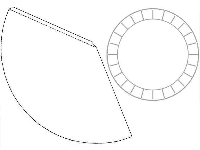 Сделать конус из бумаги схема с размерами как сделать объемную