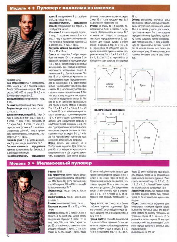 Как связать мужской свитер спицами: простые модели и советы по их вязанию для начинающих