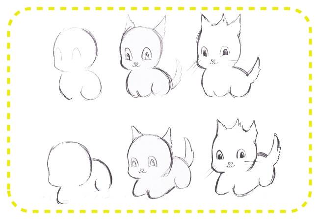 Как нарисовать аниме кошку  поэтапно 15 уроков