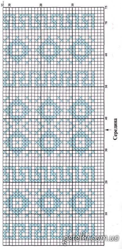 Майка филейным узором схема