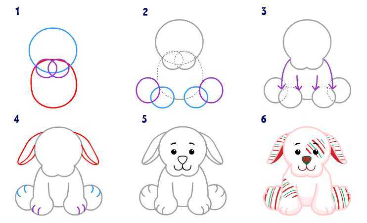 Как нарисовать собаку поэтапно для детей