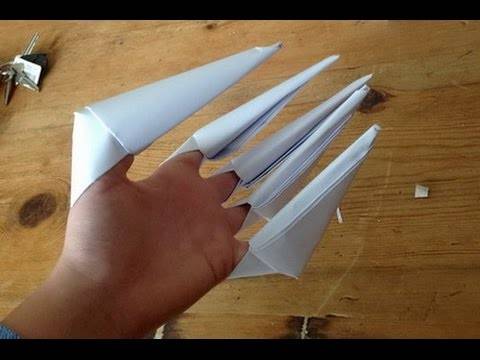 Как сделать когти из бумаги