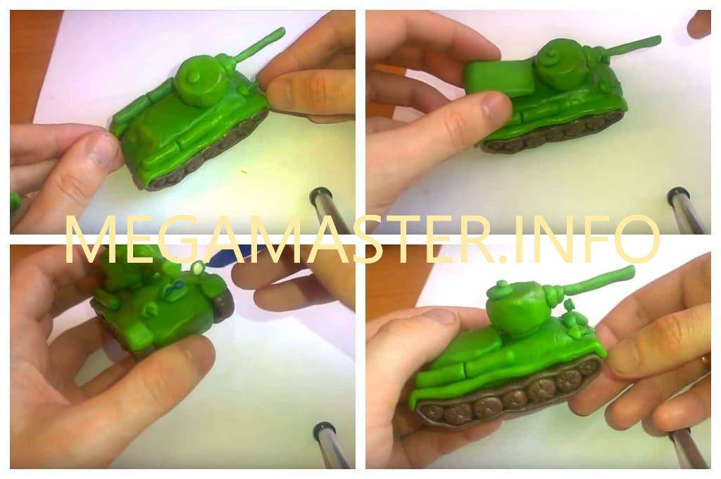 Как сделать танк из пластилина — пошаговая инструкция лепки