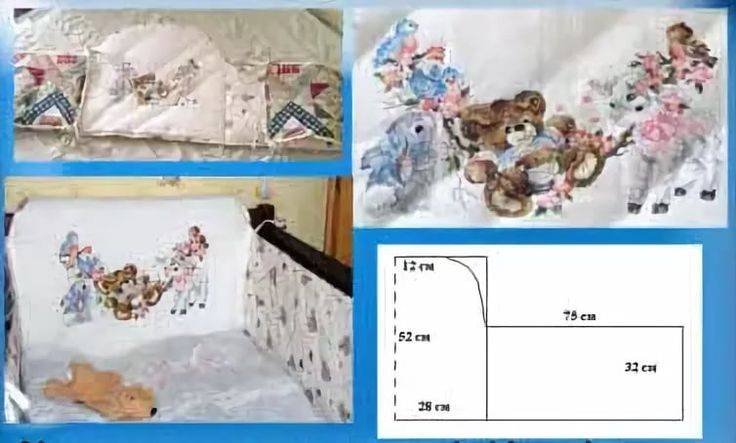 Бортик в детскую кроватку своими руками: мастер-класс, фото и видео