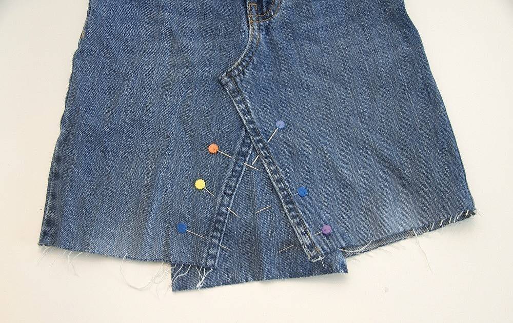 Как из джинс сделать юбку своими руками пошаговая инструкция