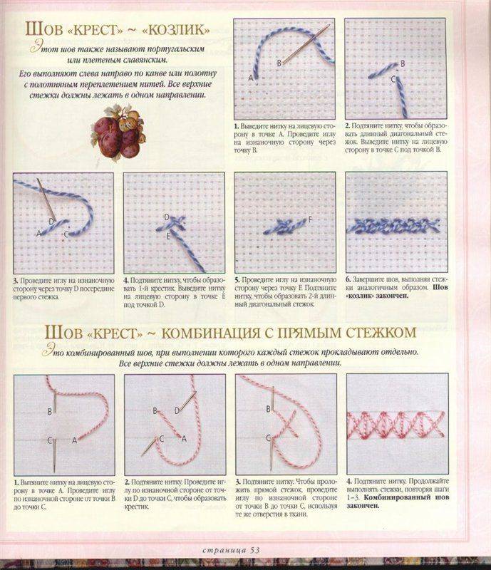 Строчка косого стежка картинка