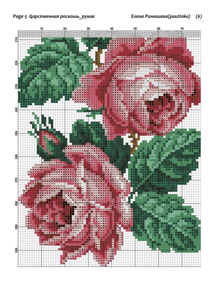 Вышивка крестом розы: схемы королевы цветов