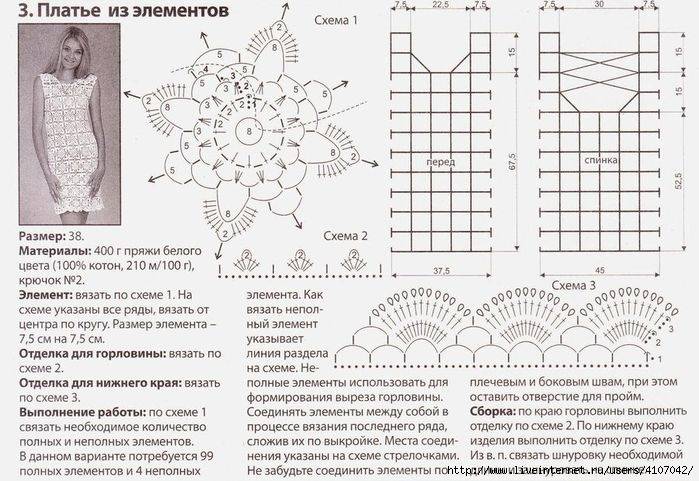 Туника женская крючком схемы