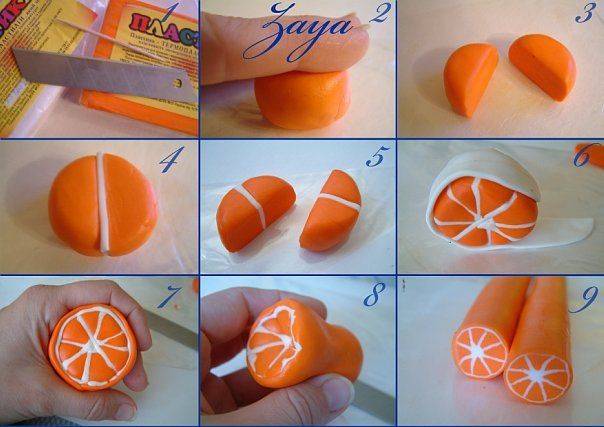 Мк лимончика (апельсинчика) из пластики | страна мастеров