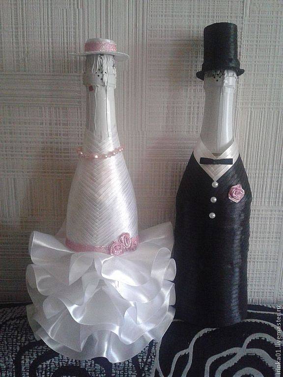 Свадебное шампанское своими руками, мастер-класс