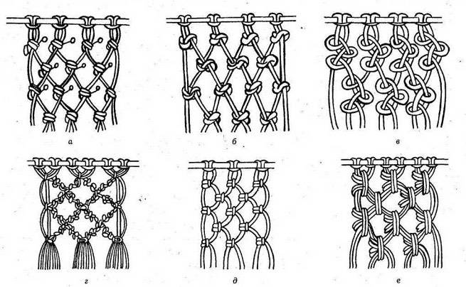 Макраме узоры схемы плетения пошагово