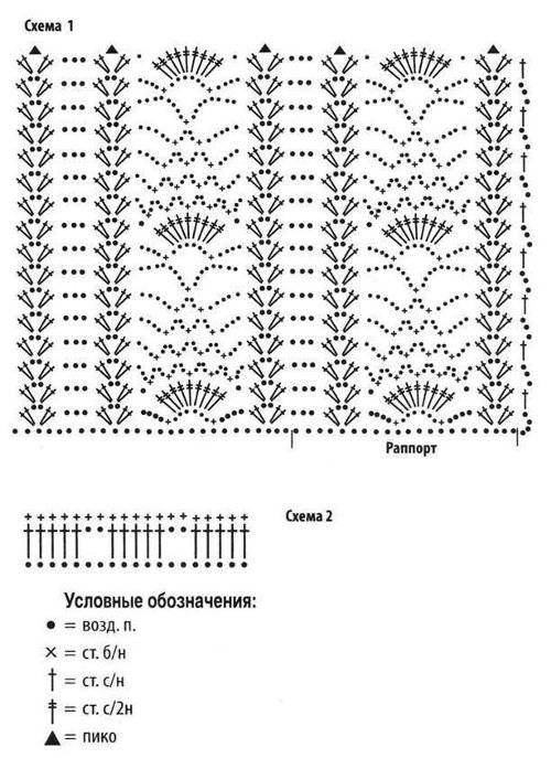 Гетры крючком схемы