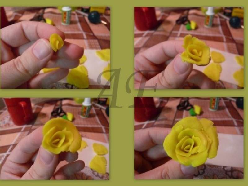 Как сделать розу из пластилина своими руками: от самого простого варианта к более сложному