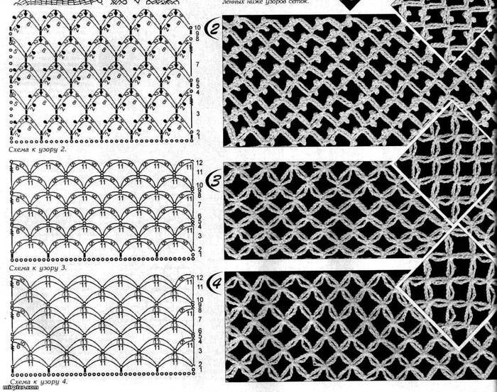 Соты крючком схема