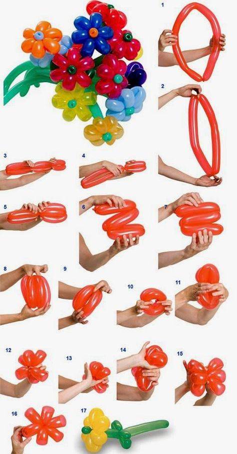 Как из шарика сделать цветок - пошаговая инструкция :: syl.ru