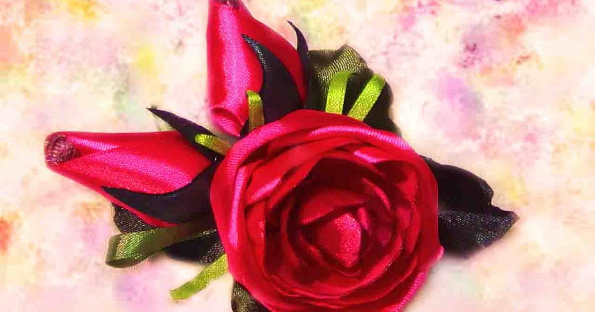 Розы из атласной ленты: как делать своими руками