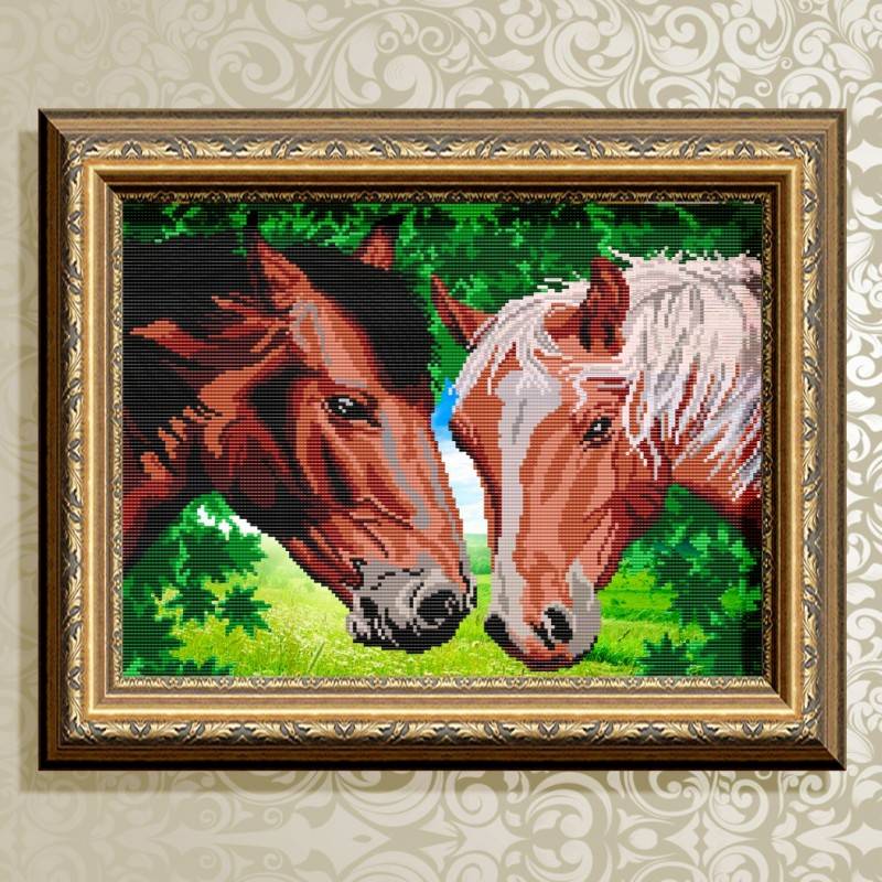 Прекрасные и грациозные лошади в вышивке крестом с примерами схем