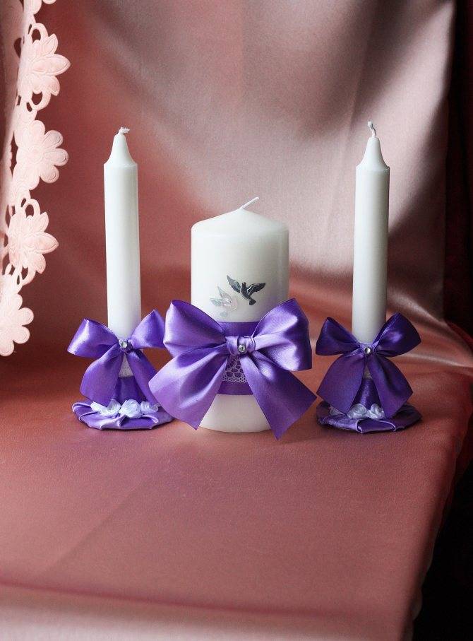 Украшение свечей на свадьбу своими руками мастер класс