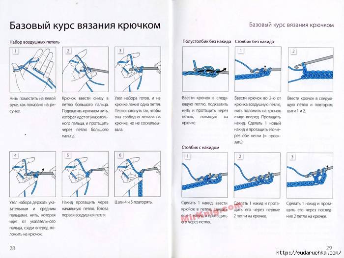 Схема воздушных петель крючком