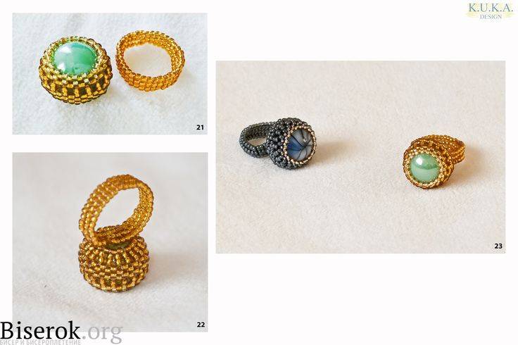 Шикарный перстень или кольцо из бисера своими руками в подарок