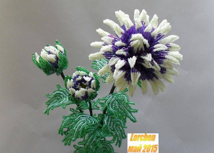 Хризантема из бисера: мастер-класс по плетению цветка