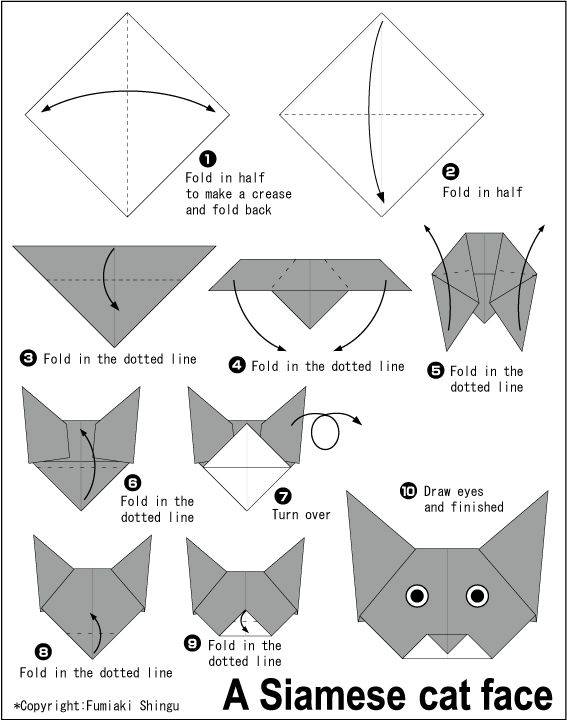 Как сделать оригами кошку в разных техниках: необходимые материалы и фото поделок