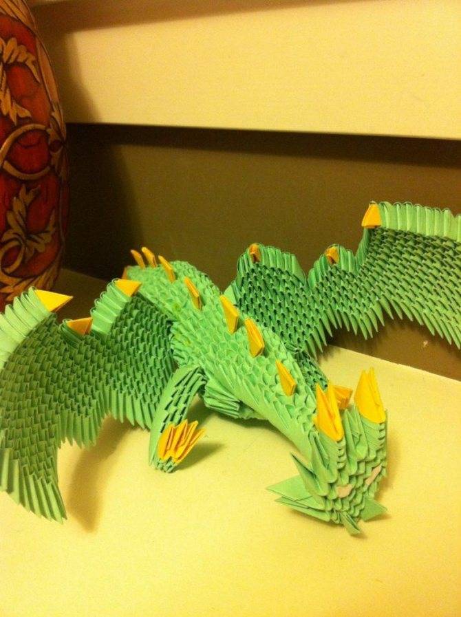 Модульное оригами "дракон" из бумаги своими руками - пошаговая инструкция