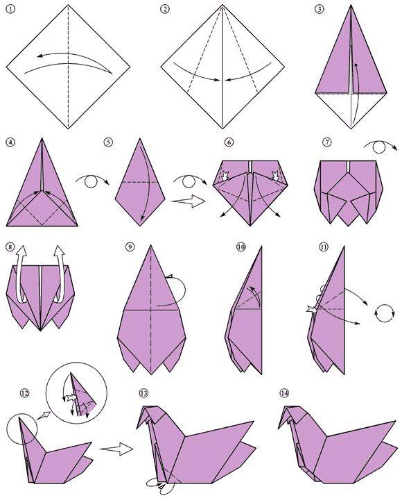 Картинки оригами из бумаги поэтапно