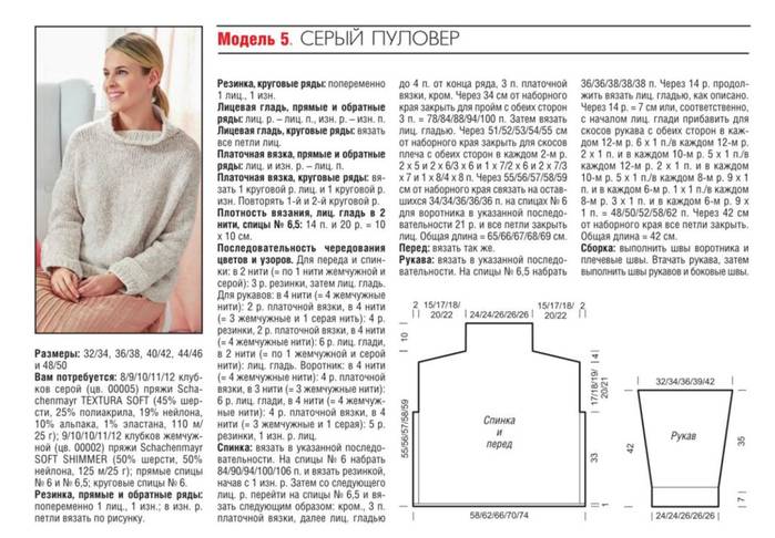 Джемпер оверсайз спицами: вязание объемного джемпера крупной вязкой, схемы и описание art-textil.ru