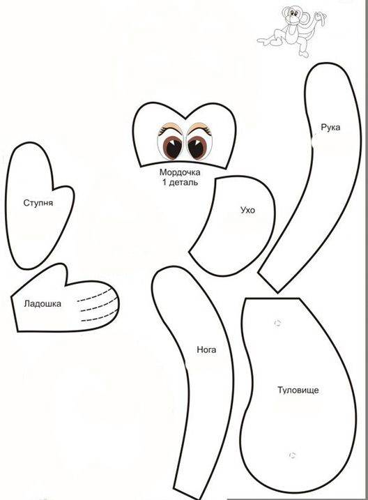 Игрушка поделки динамические моделирование конструирование игрушка-дергунчик "обезьянка"+ шаблон бумага картон