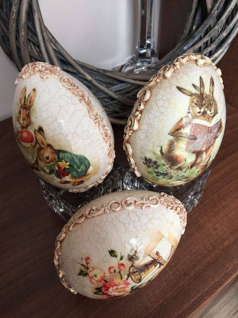 Декупаж яиц к пасхе: уроки декора разных заготовок (фото) - умелица