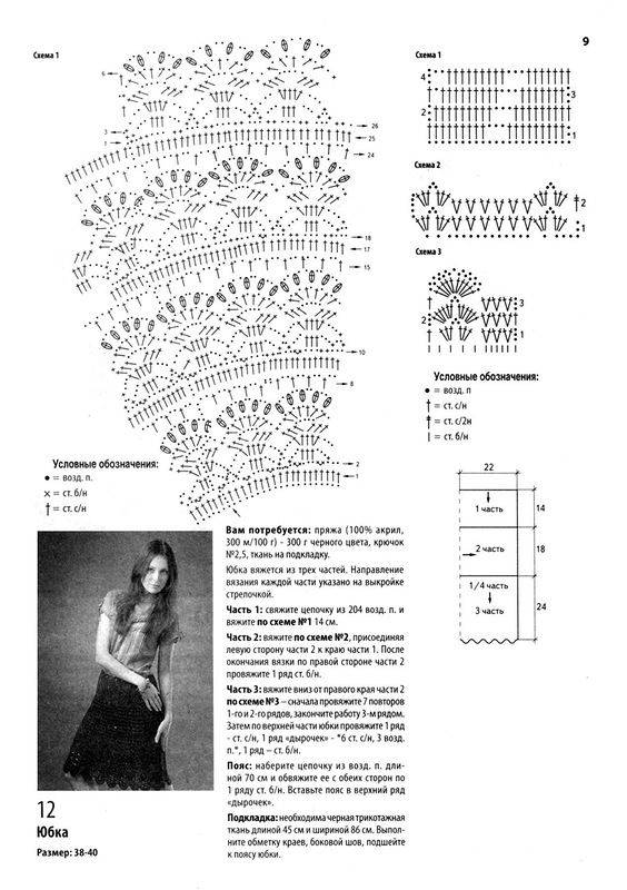Мини-юбки крючком – 11 схем с подробными описаниями вязания - пошивчик одежды