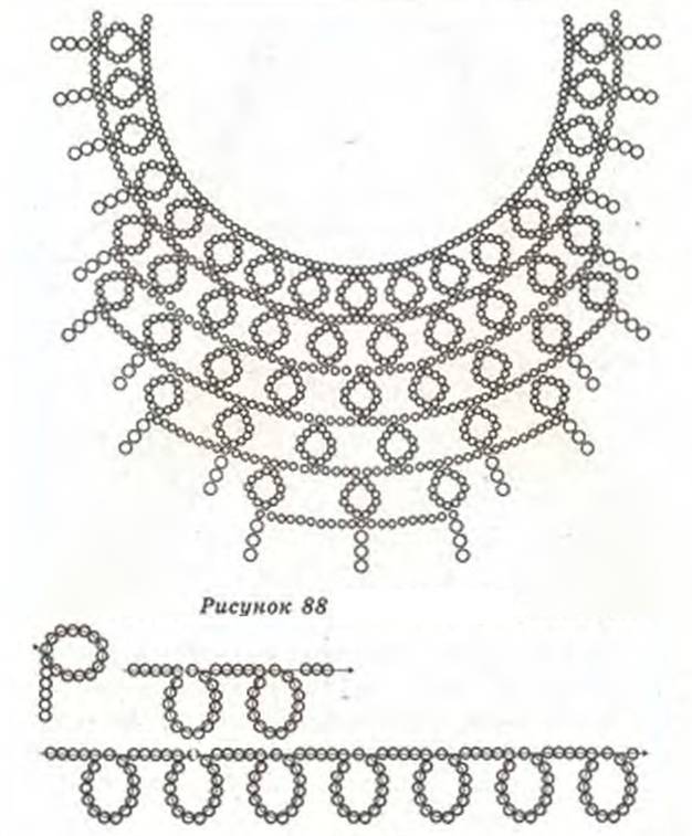 Колье плетения из бисера схема плетения